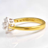 Ellibelle Jewellery 18ct Gold Diamond Daisy Cluster Engagement Ring (0.50cts)