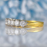 Ellibelle Jewellery 18ct Gold Diamond Six-Stone Half Eternity Wedding Band Ring (1.00ct)