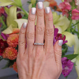 Ellibelle Jewellery 18ct Gold Diamond Six-Stone Half Eternity Wedding Band Ring (1.00ct)