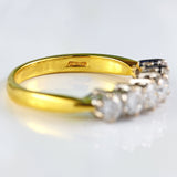 Ellibelle Jewellery 18ct Gold Diamond Six-Stone Half Eternity Wedding Band Ring (1.00ct)