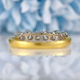 Ellibelle Jewellery 18ct Gold Diamond Six-Stone Half Eternity Wedding Band Ring (1.00ct)