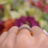 Ellibelle Jewellery 18ct Gold Diamond Six-Stone Half Eternity Wedding Band Ring (1.00ct)
