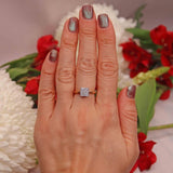 Ellibelle Jewellery 18ct Gold Princess-Cut Diamond Square Panel Ring (0.50ct)