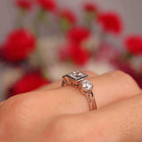 Ellibelle Jewellery 18ct White Gold 1.50-Carat Diamond Three-Stone Trilogy Engagement Ring