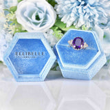 Ellibelle Jewellery 18ct White Gold Amethyst & Diamond Cocktail Ring (5.57ct)