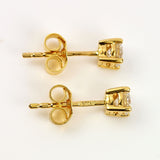 Ellibelle Jewellery 18ct Yellow Gold Diamond Solitaire Stud Earrings (0.50cts)