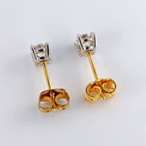 Ellibelle Jewellery 18ct Yellow Gold Diamond Solitaire Stud Earrings (0.66cts)