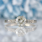 Ellibelle Jewellery 1930s Art Deco Platinum Diamond Solitaire Engagement Ring (0.78ct)