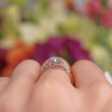 Ellibelle Jewellery 1930s Art Deco Platinum Diamond Solitaire Engagement Ring (0.78ct)