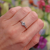 Ellibelle Jewellery 1930s Art Deco Platinum Diamond Solitaire Engagement Ring (0.78ct)