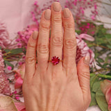 Ellibelle Jewellery 1930s Synthetic Ruby 18ct Gold Solitaire Ring (4.90ct)