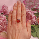 Ellibelle Jewellery 1940s Citrine 18ct Gold Solitaire Dress Ring (5.75ct)