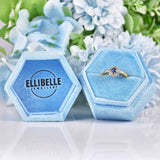Ellibelle Jewellery 1940s Sapphire & Diamond 18ct Gold Daisy Ring