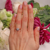 Ellibelle Jewellery 1970s 18ct Gold Diamond Flower Daisy Cluster Ring (0.70cts)