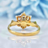 Ellibelle Jewellery 1970s 18ct Gold Diamond Flower Daisy Cluster Ring (0.70cts)