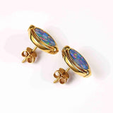 Ellibelle Jewellery 9ct Gold Mosaic Opal Stud Earrings