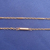 Ellibelle Jewellery Antique 16 Inch 9ct Rose Gold Oval & Bar Link Chain Necklace