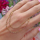 Ellibelle Jewellery Antique 18 Inch 9ct Gold Fancy Rope Link Chain Necklace