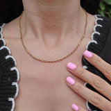 Ellibelle Jewellery Antique 18 Inch 9ct Gold Fancy Rope Link Chain Necklace