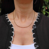 Ellibelle Jewellery Antique 18 Inch 9ct Gold Fancy Rope Link Chain Necklace