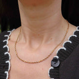 Ellibelle Jewellery Antique 18 Inch 9ct Gold Fancy Rope Link Chain Necklace