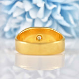 Ellibelle Jewellery Antique 18ct Gold Diamond Starburst Gypsy Ring - London 1929