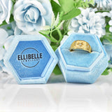 Ellibelle Jewellery Antique 18ct Gold Diamond Starburst Gypsy Ring - London 1929