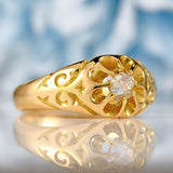 Ellibelle Jewellery Antique 18ct Gold Old-Mine-Cut Diamond Solitaire Ring