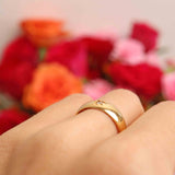 Ellibelle Jewellery Antique 1902 Edwardian Diamond 18ct Gold Star-Set Gyspy Ring
