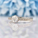 Ellibelle Jewellery Antique Art Deco Old Cut Diamond & Platinum Solitaire Ring (0.75ct