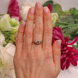 Ellibelle Jewellery Antique Edwardian Diamond 18ct Gold Double Snake Ring
