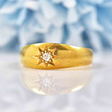 Ellibelle Jewellery Antique Edwardian Diamond 18ct Gold Gyspy Starburst Ring