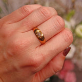 Ellibelle Jewellery Antique Edwardian Diamond 18ct Gold Gyspy Starburst Ring