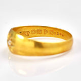 Ellibelle Jewellery Antique Edwardian Diamond 18ct Gold Gyspy Starburst Ring