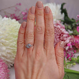 Ellibelle Jewellery Antique Edwardian Diamond & Platinum 'Toi et Moi' Engagement Ring