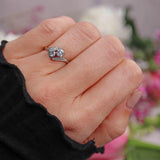 Ellibelle Jewellery Antique Edwardian Diamond & Platinum 'Toi et Moi' Engagement Ring