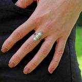 Ellibelle Jewellery Antique Edwardian Natural Pearl & Diamond 18ct Gold Ring