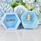 Ellibelle Jewellery Antique Edwardian Natural Pearl & Diamond 18ct Gold Ring