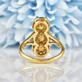 Ellibelle Jewellery Antique Edwardian Natural Pearl & Diamond 18ct Gold Ring