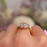 Ellibelle Jewellery Antique Edwardian Old-Cut Diamond 18ct Gold & Platinum Cluster Ring