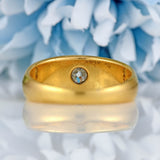 Ellibelle Jewellery Antique Edwardian Old Cut Diamond 18ct Yellow Gold Gypsy Ring