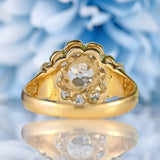 Ellibelle Jewellery Antique Edwardian Old-Mine-Cut Diamond 18ct Gold Cluster Ring (2.25cts)