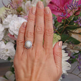 Ellibelle Jewellery Antique Edwardian Opal & Diamond 18ct Gold Cluster Ring