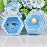 Ellibelle Jewellery Antique Edwardian Opal & Diamond 18ct Gold Cluster Ring