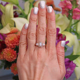 Ellibelle Jewellery Antique Edwardian Opal & Diamond 18ct Gold Ring