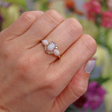 Ellibelle Jewellery Antique Edwardian Opal & Diamond 18ct Gold Ring