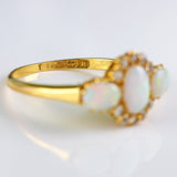 Ellibelle Jewellery Antique Edwardian Opal & Diamond 18ct Gold Ring