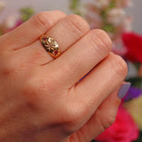 Ellibelle Jewellery Antique Edwardian Ruby & Diamond Starburst Gypsy Ring