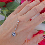 Ellibelle Jewellery Antique Edwardian Sapphire & Diamond 18ct Gold Pendant Necklace
