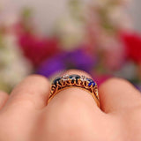 Ellibelle Jewellery Antique Edwardian Sapphire & Diamond 18ct Gold Ring